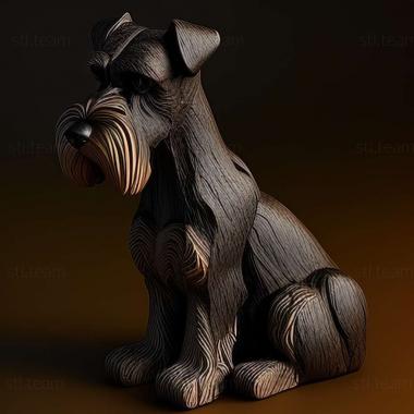 3D model Zwergschnauzer dog (STL)